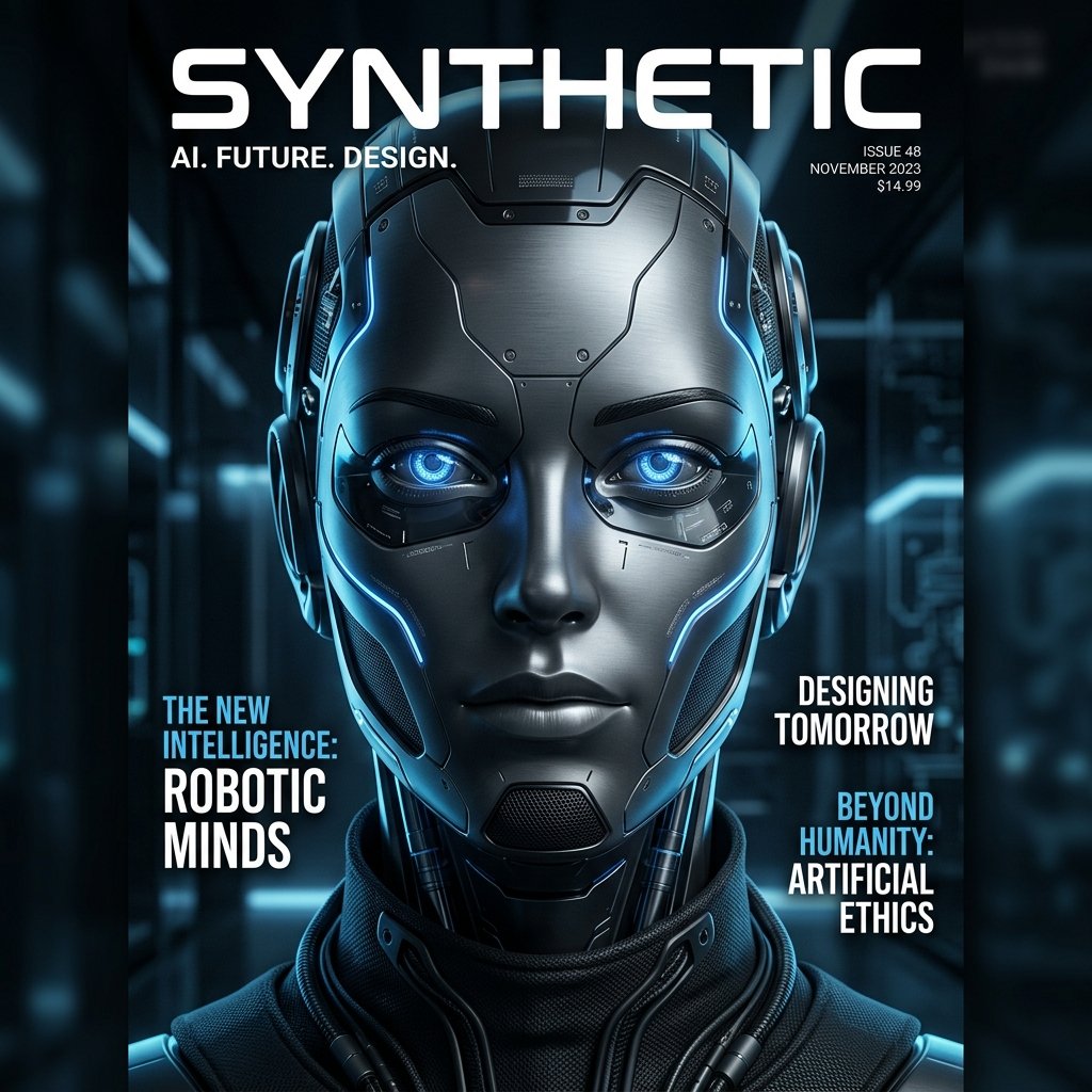 Futuristic AI robotics illustration