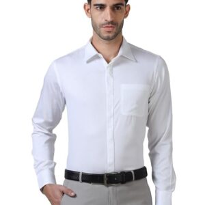 men's 100% cotton smart fit solid full sleeve bennet concealed placket shirt