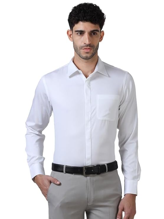 men's 100% cotton smart fit solid full sleeve bennet concealed placket shirt men's 100% cotton smart fit solid full sleeve bennet concealed placket shirt