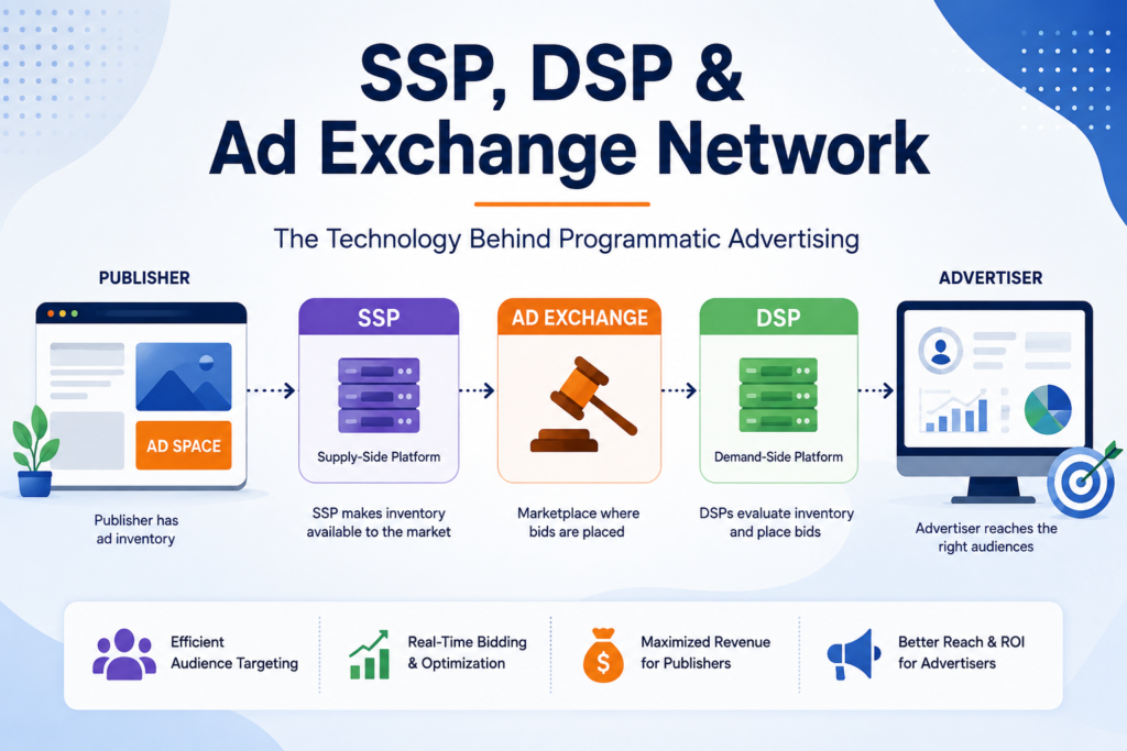 SSP, DSP and Ad Exchange Network: How Programmatic Advertising Works